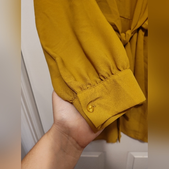 NWT Yellow Bailey Front Tie Dress by Timing - Picture 4 of 14